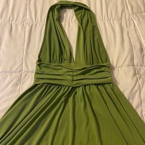 Beautiful Backless Green Dress